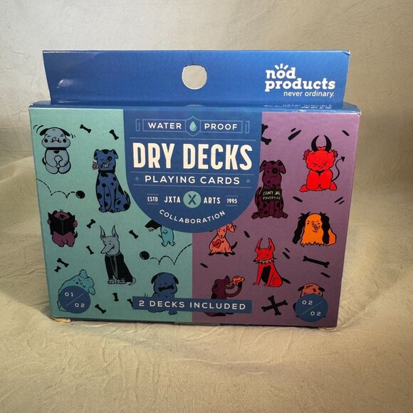 Nod Products Waterproof Dry Decks Playing Cards - JXTA Collaboration Dogs - Picture 1 of 3